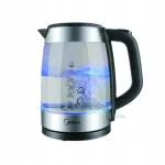 Elektriline veekeetja Midea 1,7 l, 2200 W, klaasist, filter ja LED-valgustus