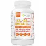 Toidulisand Wish Pharmaceutical Omega 3 + K2 + D3 2000 IU, 90 kapslit
