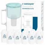 Wessper D2 klaasist kann borosilikaatklaasist 12 AquaClassic filtriga