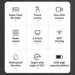 4K WiFi seikluskaamera 150&deg; TF lainurkobjektiiviga