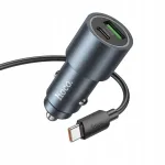 Hoco USB Type-C 48W auto laadija QC3.0 PD, USB&ndash;USB-C kaabliga