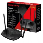 Juhtmevaba Mercusys WiFi 6 AX3000 kahe sagedusalaga ruuter, 5 GHz