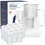 AquaFloow ClassGlass 3 l valge klaaspurk 12 veefiltriga