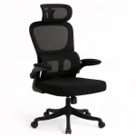 Kontoritool KB112, must, ergonoomiline, reguleeritav