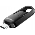 SanDisk Ultra Slider 256GB USB m&auml;lupulk, USB 3.1 Type-C, must, 400 MB/s