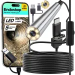 Endoskoopkaamera 3,9 mm, 5 m, USB-C, LED, Android, iOS