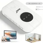 Mobiilne 4G LTE WiFi ruuter SIM-kaardiga, 300 Mbps, 2100 mAh, valge