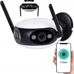 V&auml;lis-IP WiFi kaamera, 180&deg; vaatenurk, 2x 2MP, 4x suum, 2in1
