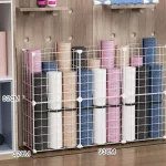 Keskmise suurusega valge metallist spordivahendite hoiukorv, 3 sektsiooniga