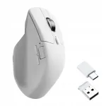 Keychron M6 traadita hiir, valge, vaikne t&ouml;&ouml;, PixArt 3395