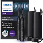 Elektriliste hambaharjade komplekt Philips Sonicare 7100 HX7429/03, mustad, karbiga