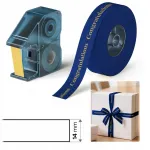 Lint NIIMBOT B18 N1, tumesinine kuldse termopressriba ja 14 mm laiusega