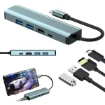 USB-C jagaja 5-in-1, HDMI 4K, USB 3.0/2.0, PD 100W