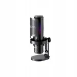 Juhtmega mikrofon statiiviga K9, 108 dB, RGB, USB-C, must