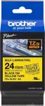 Brother TZESL651 lamineeritud lint, 24 mm, must/kollane