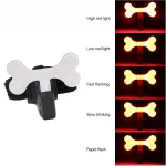 Tagumine jalgratta lamp Dog Bone kujuga patareile
