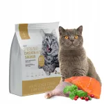 1CAT teraviljavaba t&auml;iskasvanud kasside kuivtoit l&otilde;he ja kanaga, 2 kg