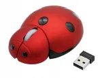 Juhtmevaba lastele hiir LADYBUG, punane
