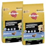 Kuivtoit kutsikatele Pedigree Junior linnulihaga, 12 kg + 12 kg