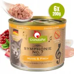 GranataPet Symphonie No.7 kassitoit kanaliha ja kalaga, 6 x 200 g