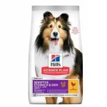 Koeratoit Hill's Science Plan Adult 1+ tundlikule maole ja nahale kanaga, 14 kg