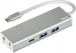 USB-C jaotur Hama 00135757, 3 pesa, LAN/Ethernet