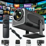 HY320 Android TV WiFi projektor p&ouml;&ouml;rleva k&otilde;lariga kuni 150