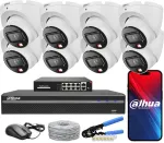 Valvekaamerate komplekt Dahua 8 kaamerat 6Mpx IPC-HDW1639T-A-IL-0280B-S6 PoE