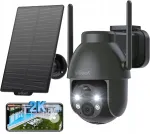 V&auml;liseks kasutuseks p&auml;ikeseenergia IP-kaamera, WiFi, 2K, 3MP, p&ouml;&ouml;ratav valvekaamera