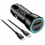 Autolaadija Lightning kaabliga, sobib iPhone 14/Plus/Pro/Max