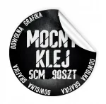 Kleebised teie logoga, &uuml;mmargused, tugev liim, 5 cm, 90 tk