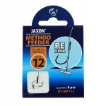 Jaxon Method Feeder punutud pavadliga konksud 0,12 mm, nr 6, 8 tk