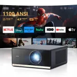 WANBO 4K projektor 1100 ANSI 1080P Full HD Google TV WiFi Bluetooth
