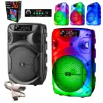 BOOMER 12 juhtmevaba Bluetooth k&otilde;lar, 15W, LED, FM raadio, USB, AUX, mikrofoni sisend