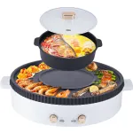 Kahepinnaline elektriline grill 2000W, valge