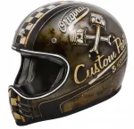 Motorratturi kiiver PREMIER MX OP 9, tervik, retro stiilis