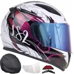 Motojuhile kiiver LS2 Rapid Boho, XS, valge-must-roosa, t&auml;is
