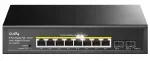 CUDY GS1008PS2 kommutaator, 8 PoE porti, 2 SFP uplinki