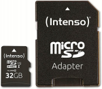 Intenso microSDHC 32GB Class 10 UHS-I U1 m&auml;lukaart