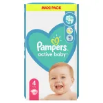Pampers Active Baby m&auml;hkmed, suurus 4, 58 tk