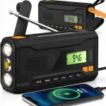 Raadiovastuv&otilde;tja p&auml;ikesepatarei, h&auml;daolukorra taskulamp, 4500mAh powerbank