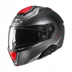 Motorratturi kiiver HJC i91 Arven hall/punane, suurus M