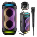 Traadita k&otilde;lar Gogen karaokemikrofoni, 70W, LED-valgustuse, kitarri, USB, AUX-ga