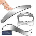 Gua Sha metallmassaažplaat seljale, kaelale ja jalgadele, 3-&uuml;hes