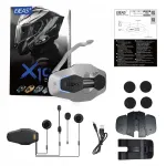 Mootorratta raadioside EJEAS X10 Plus MESH 3.0, 1500 m, kuni 100 kasutajat, hall