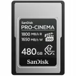 SanDisk PRO-CINEMA Type A 480 Gb CFexpress m&auml;lukaart 1800MB/s 1650MB/s VPG200