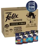 Felix Fantastic želeega kassitoit, 120 x 85 g, veise-, l&otilde;he-, kana- ja tuunikalamaitsed