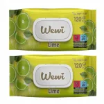 Wewi Lime niisked salvr&auml;tikud, 120 tk, 2 pakki