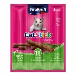 VITAKRAFT CAT STICK MINI kasside maiused kana ja &uuml;rtidega, 3 tk