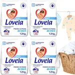 Pesupulber valgetele riietele Lovela Baby, h&uuml;poallergeenne, 4,1 kg + 1,1 kg kingitus (kokku 5,2 kg)